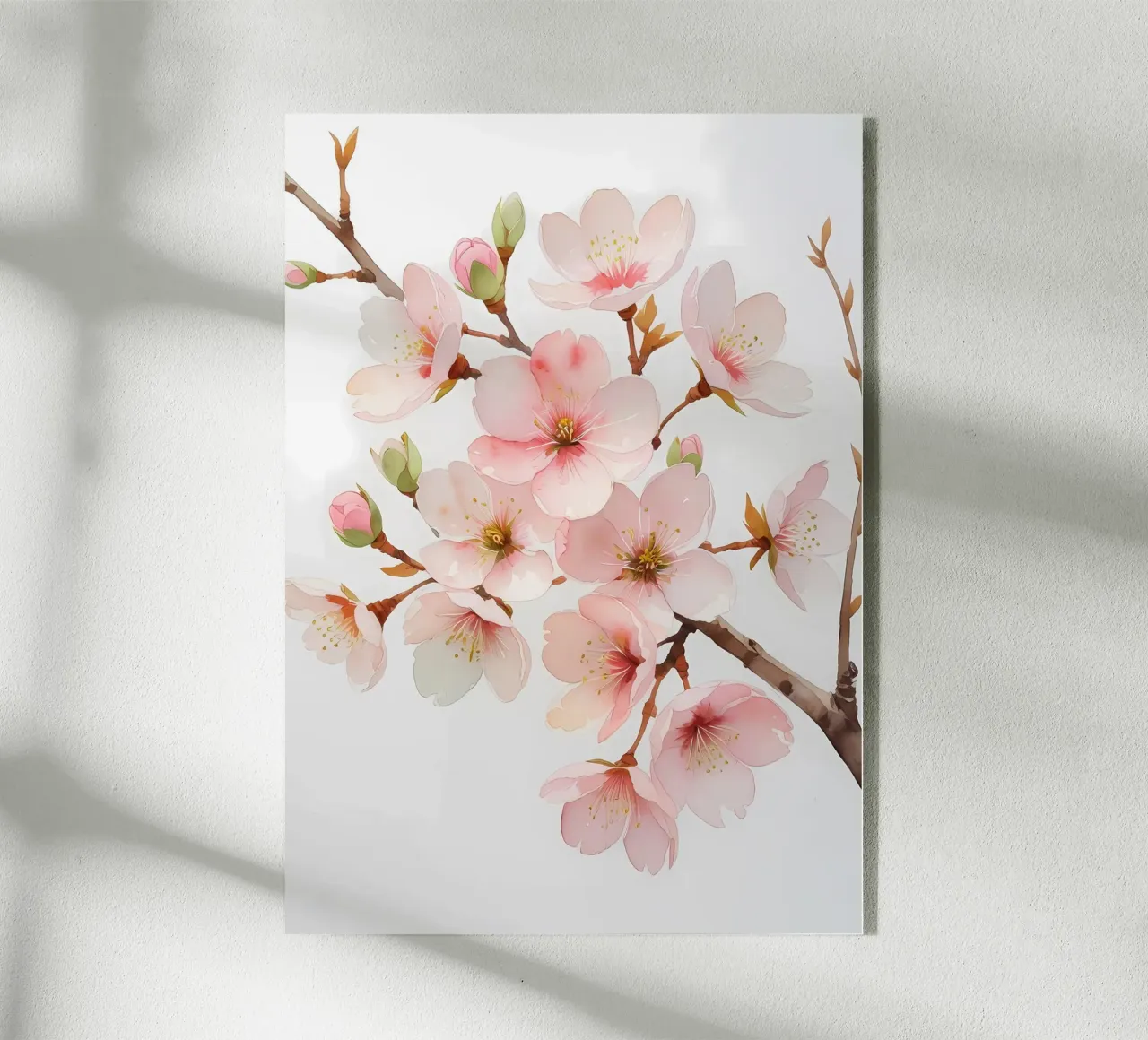 Acquerello sui fiori di ciliegio plexiglass da Bloom And Brush