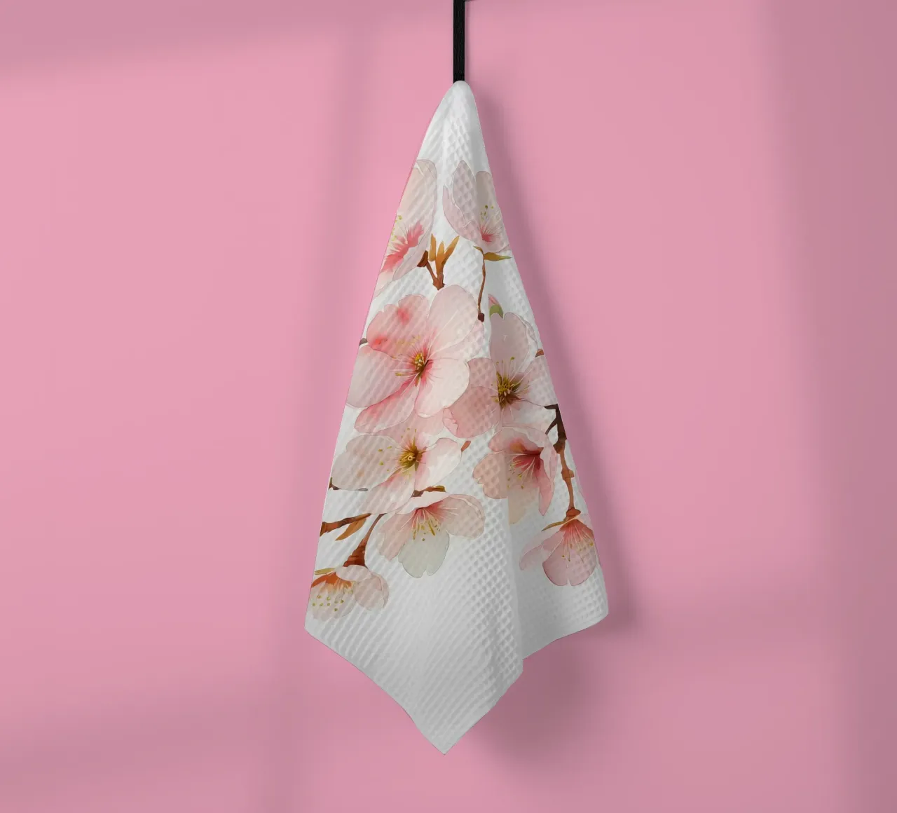 Acquerello sui fiori di ciliegio canovaccio da cucina da Bloom And Brush