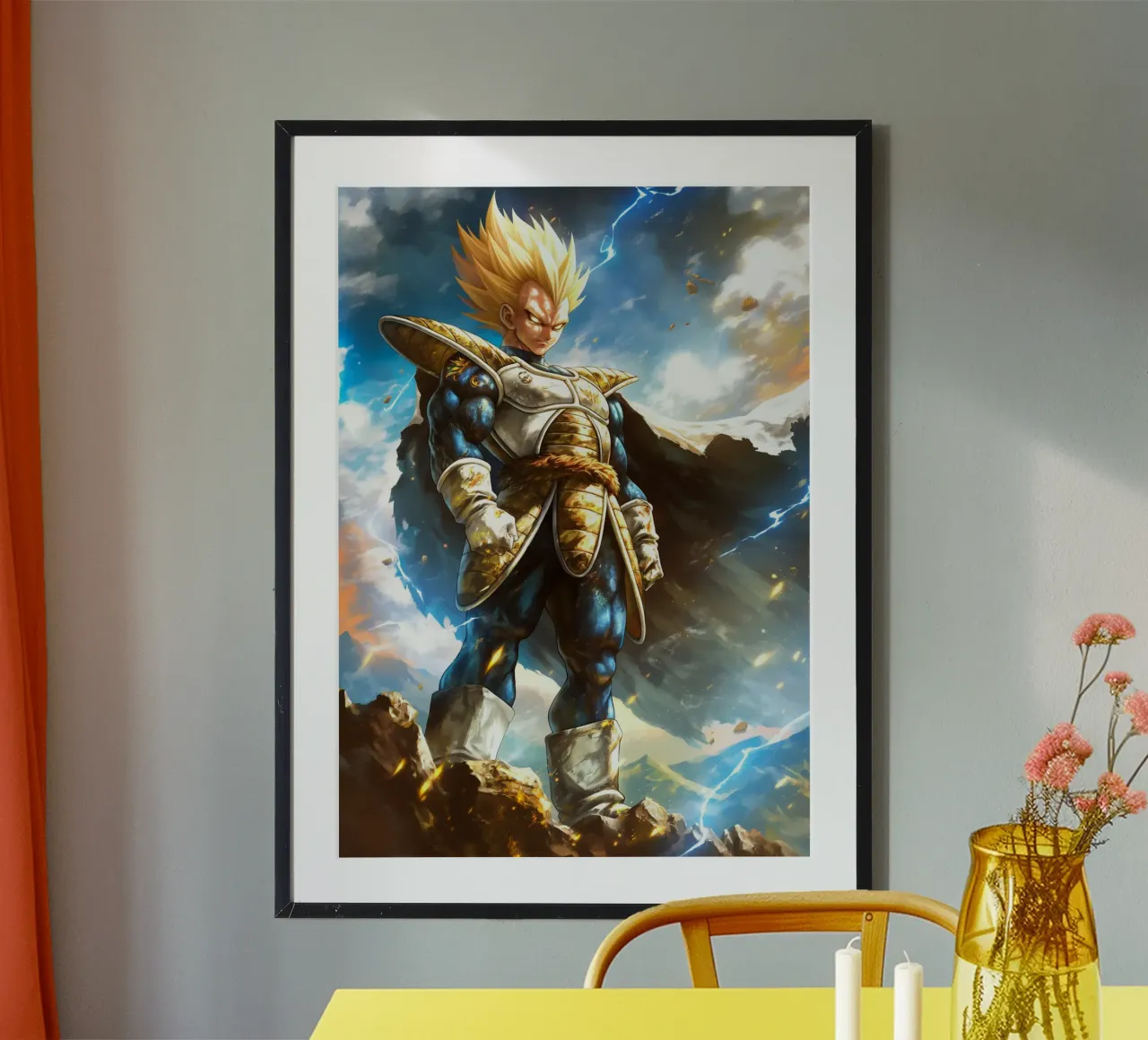 Super Saiyan Vegeta Dragon Ball DBZ carta hahnemühle da Stellar Creative