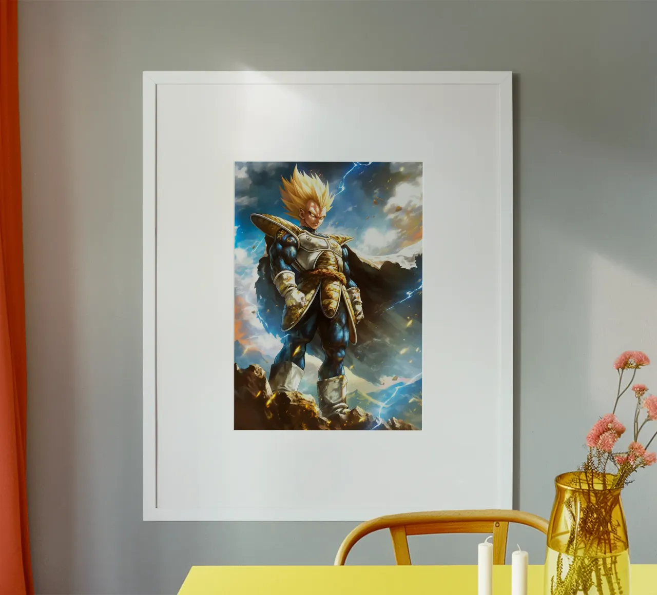Super Saiyan Vegeta Dragon Ball DBZ carta hahnemühle da Stellar Creative