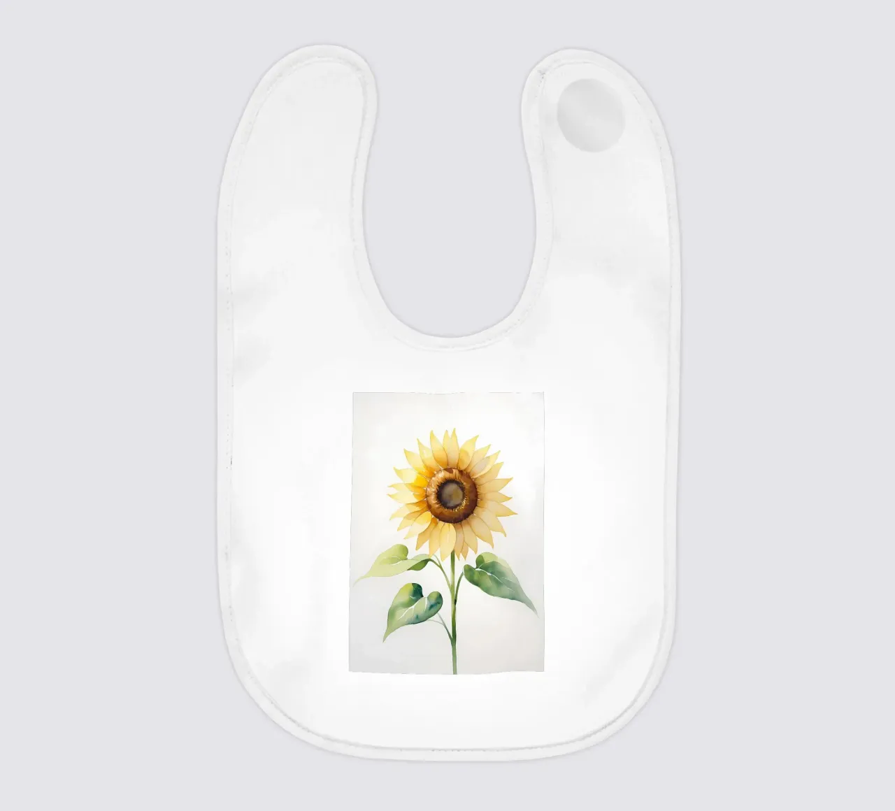 Girasole dipinto ad acquerello bavaglino da Bloom And Brush