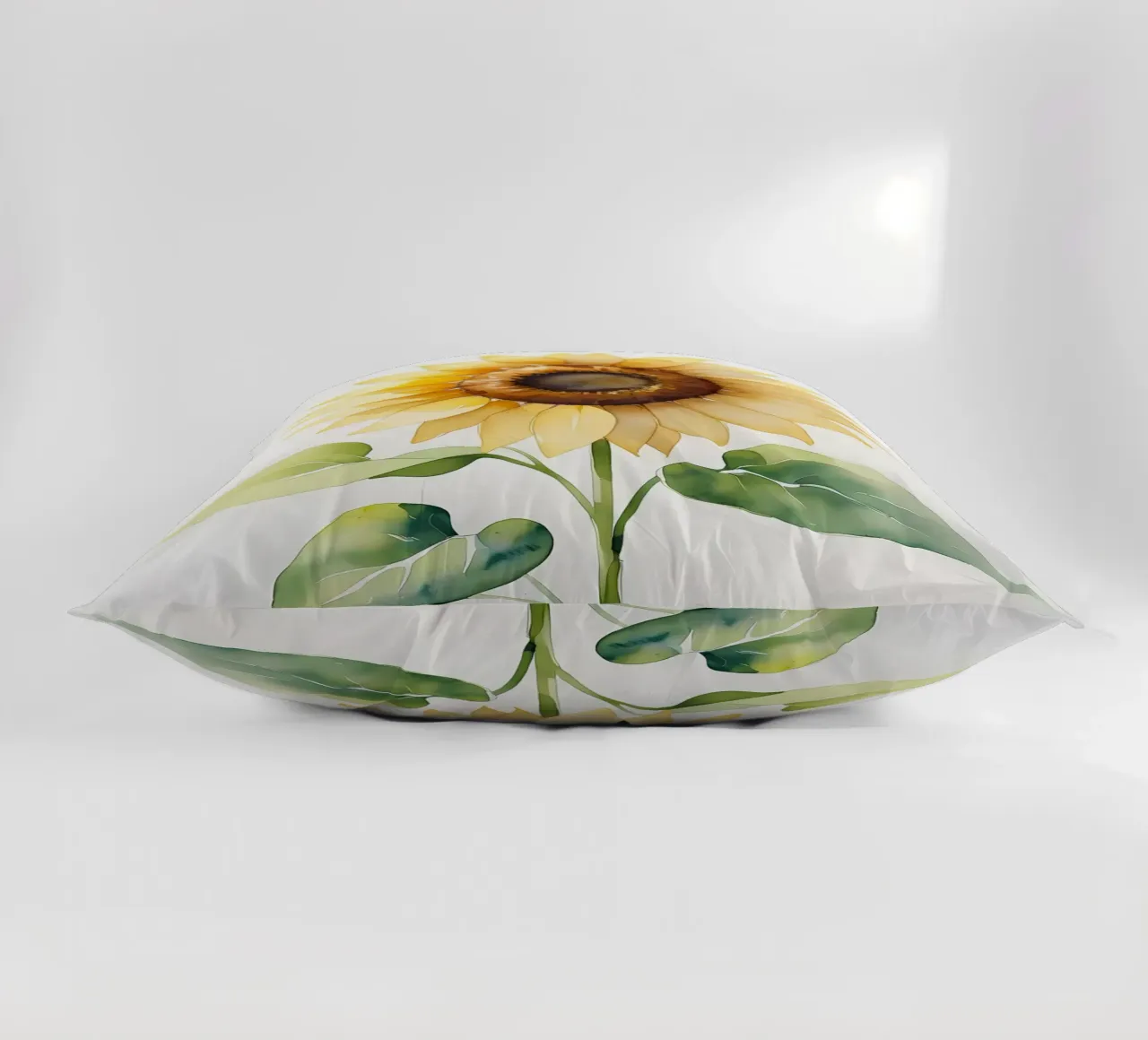 Girasole dipinto ad acquerello cuscino da Bloom And Brush