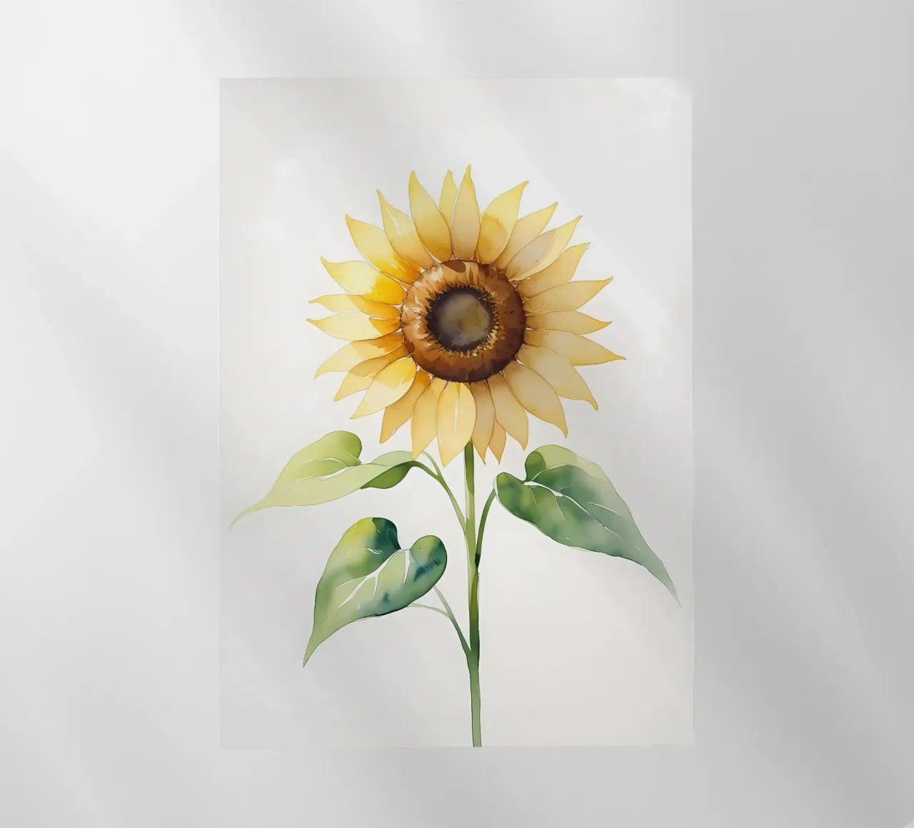 Girasole dipinto ad acquerello pellicola backlit da Bloom And Brush