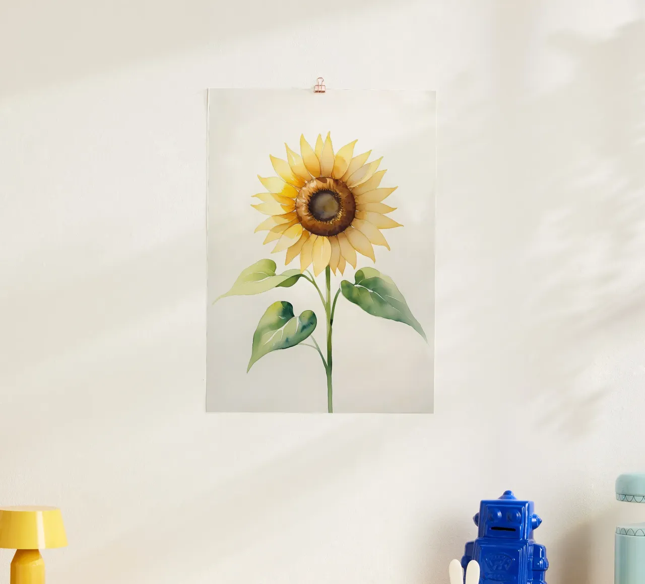 Girasole dipinto ad acquerello carta hahnemühle da Bloom And Brush