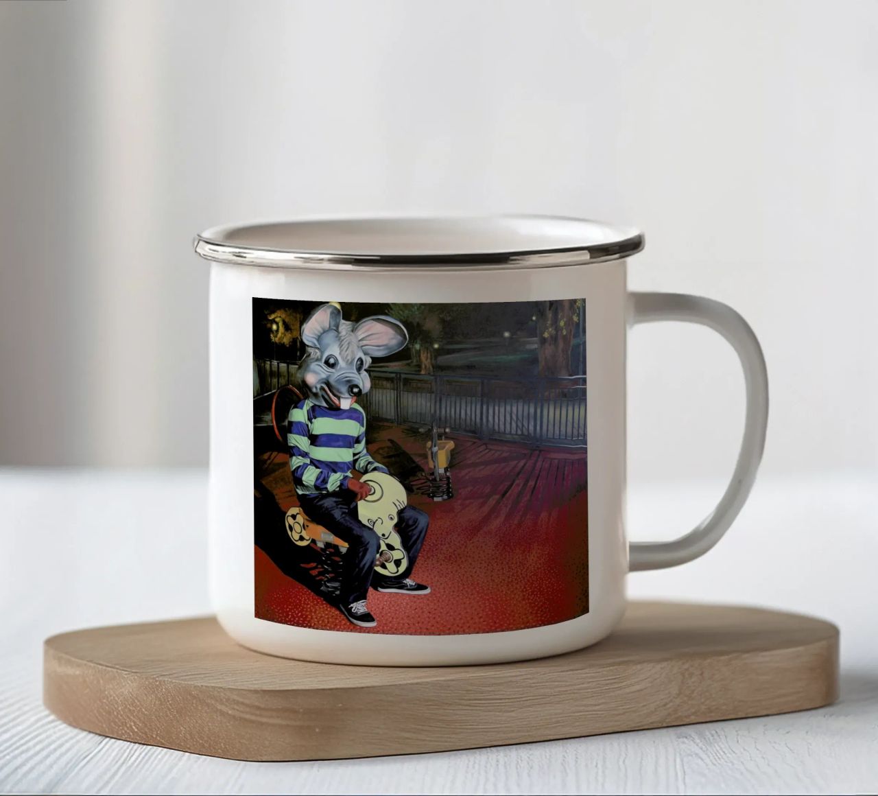 Quand Le Chat tazza in smalto da Jérôme Romain