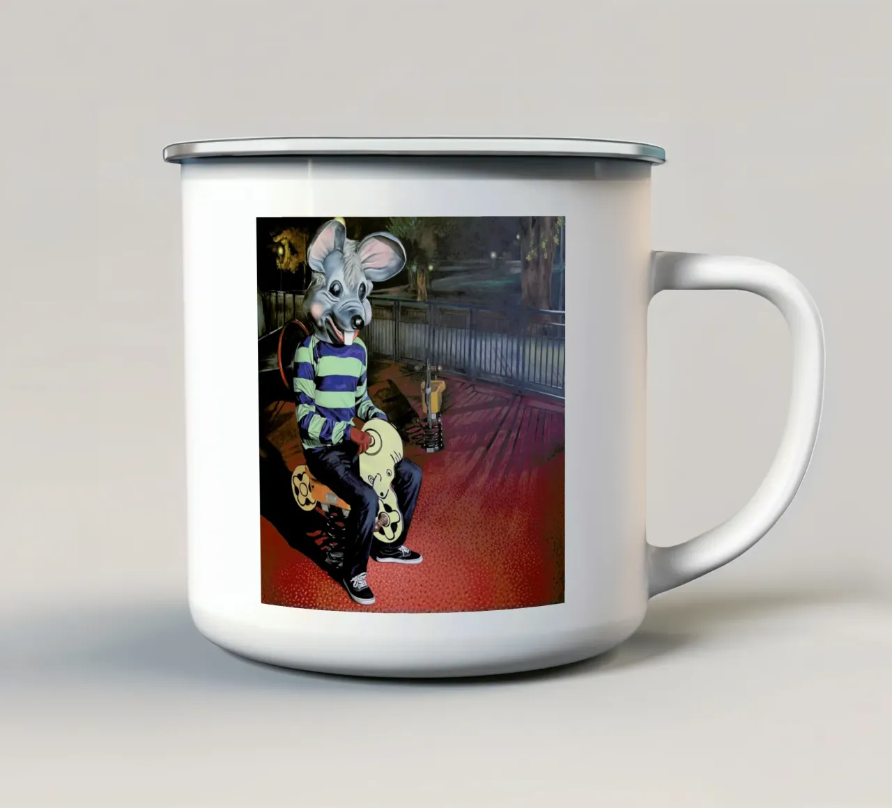 Quand Le Chat taza de esmalte de Jérôme Romain