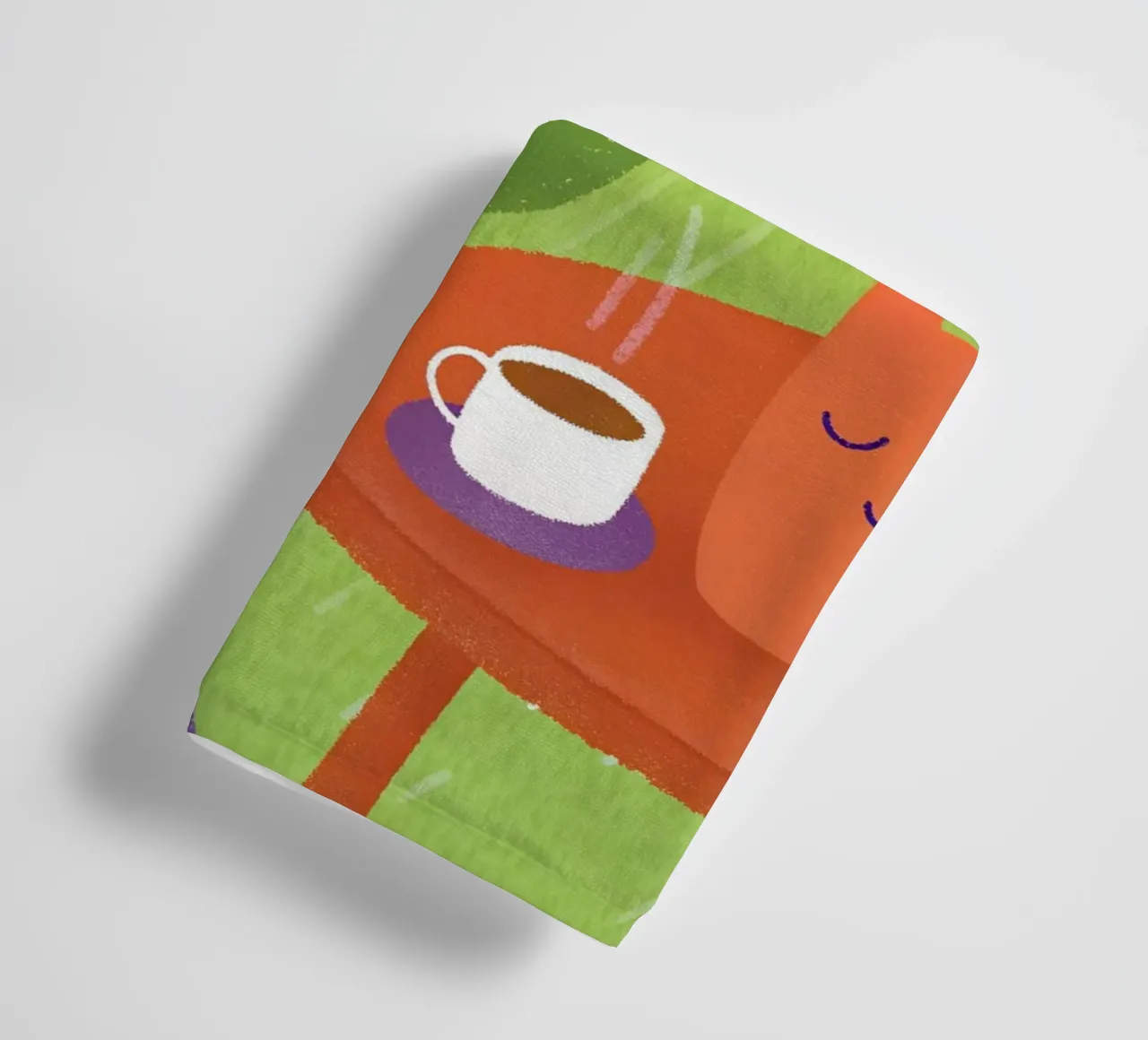 Gatti e caffè sotto la pioggia asciugamano da bagno da LOYAL SHOP