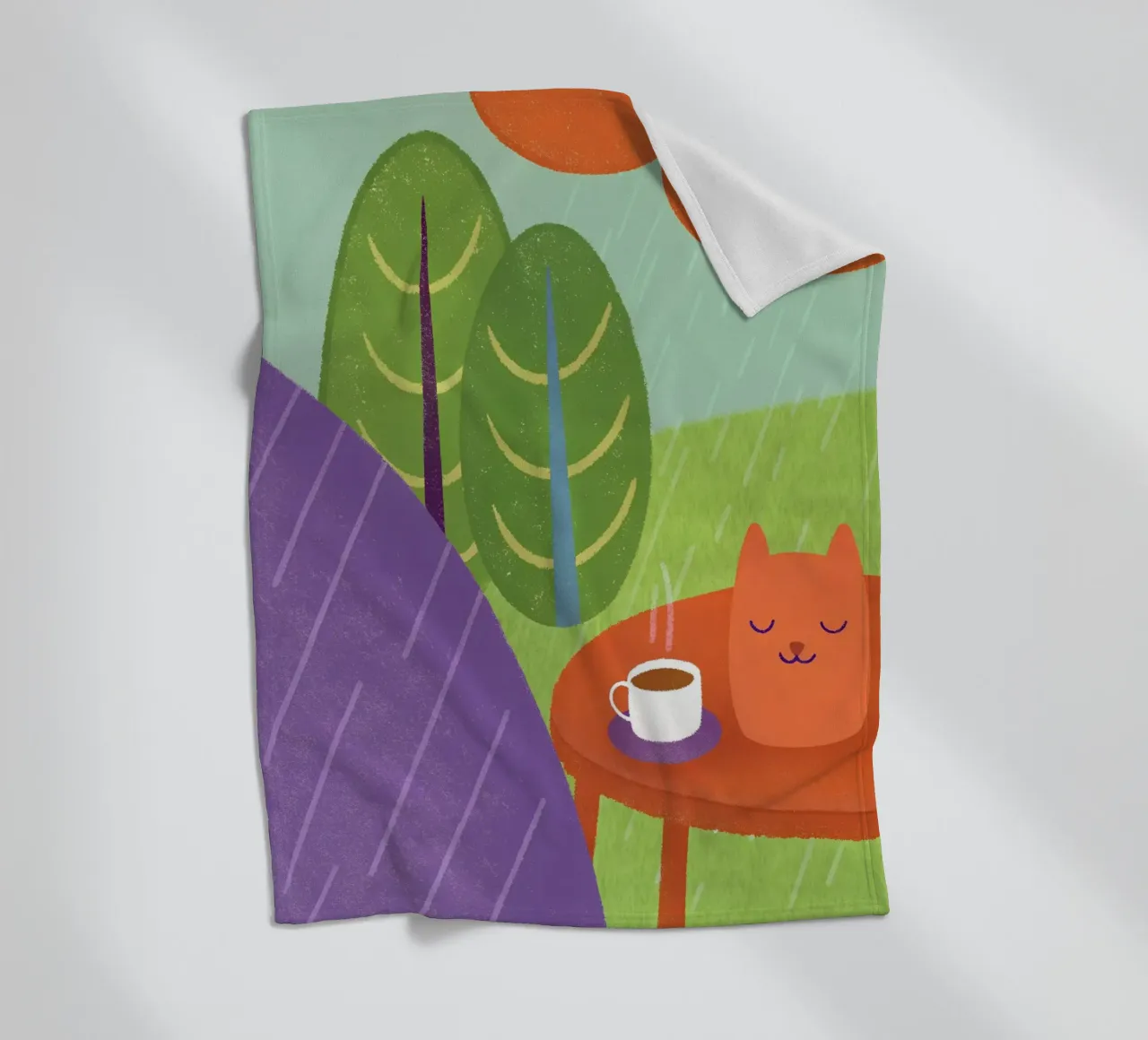 Gatti e caffè sotto la pioggia coperta in pile da LOYAL SHOP