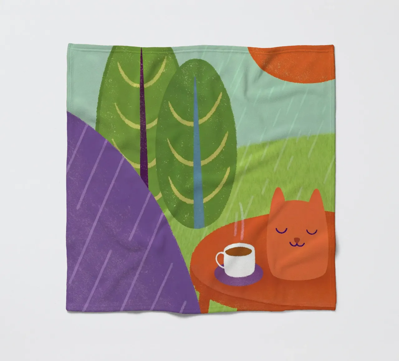 Gatti e caffè sotto la pioggia coperta in pile da LOYAL SHOP