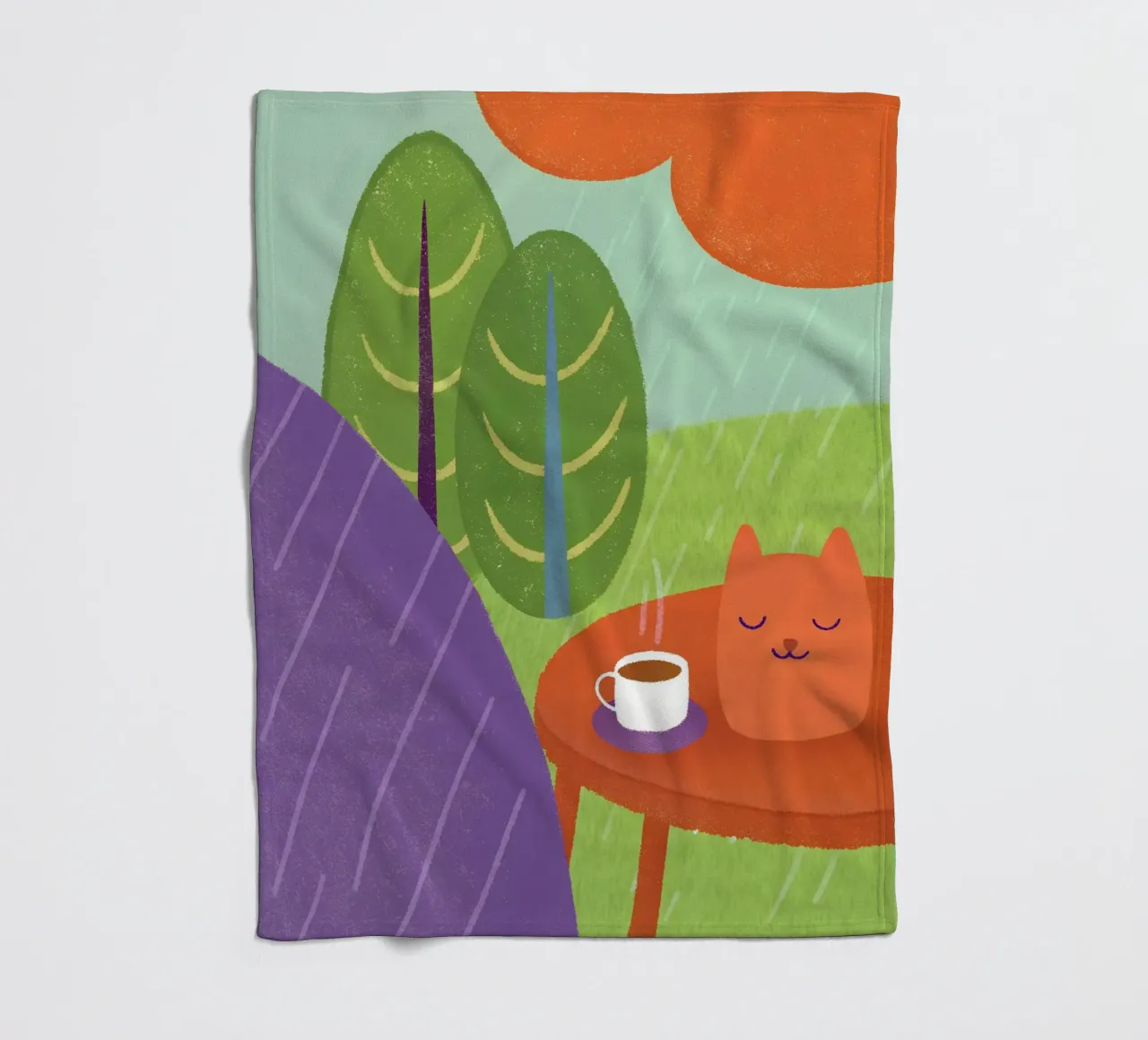 Gatti e caffè sotto la pioggia coperta in pile da LOYAL SHOP