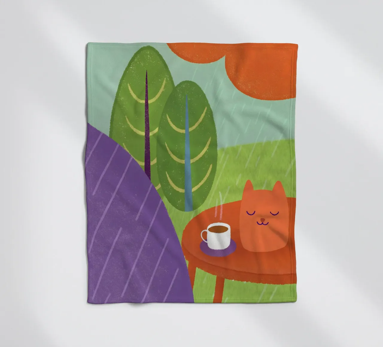 Gatti e caffè sotto la pioggia coperta in pile da LOYAL SHOP