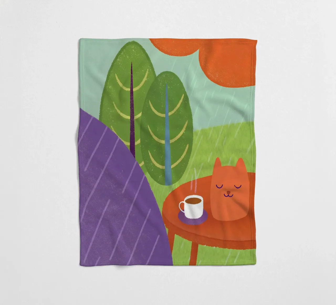 Gatti e caffè sotto la pioggia coperta in pile da LOYAL SHOP