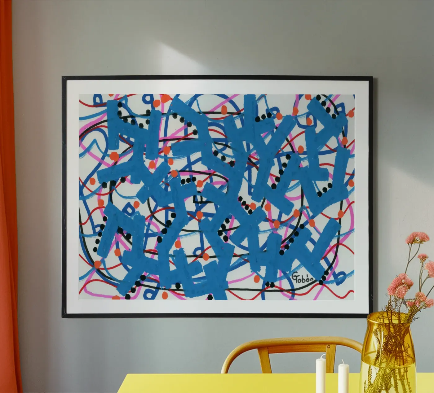 Blauw koraal poster van gtobonart