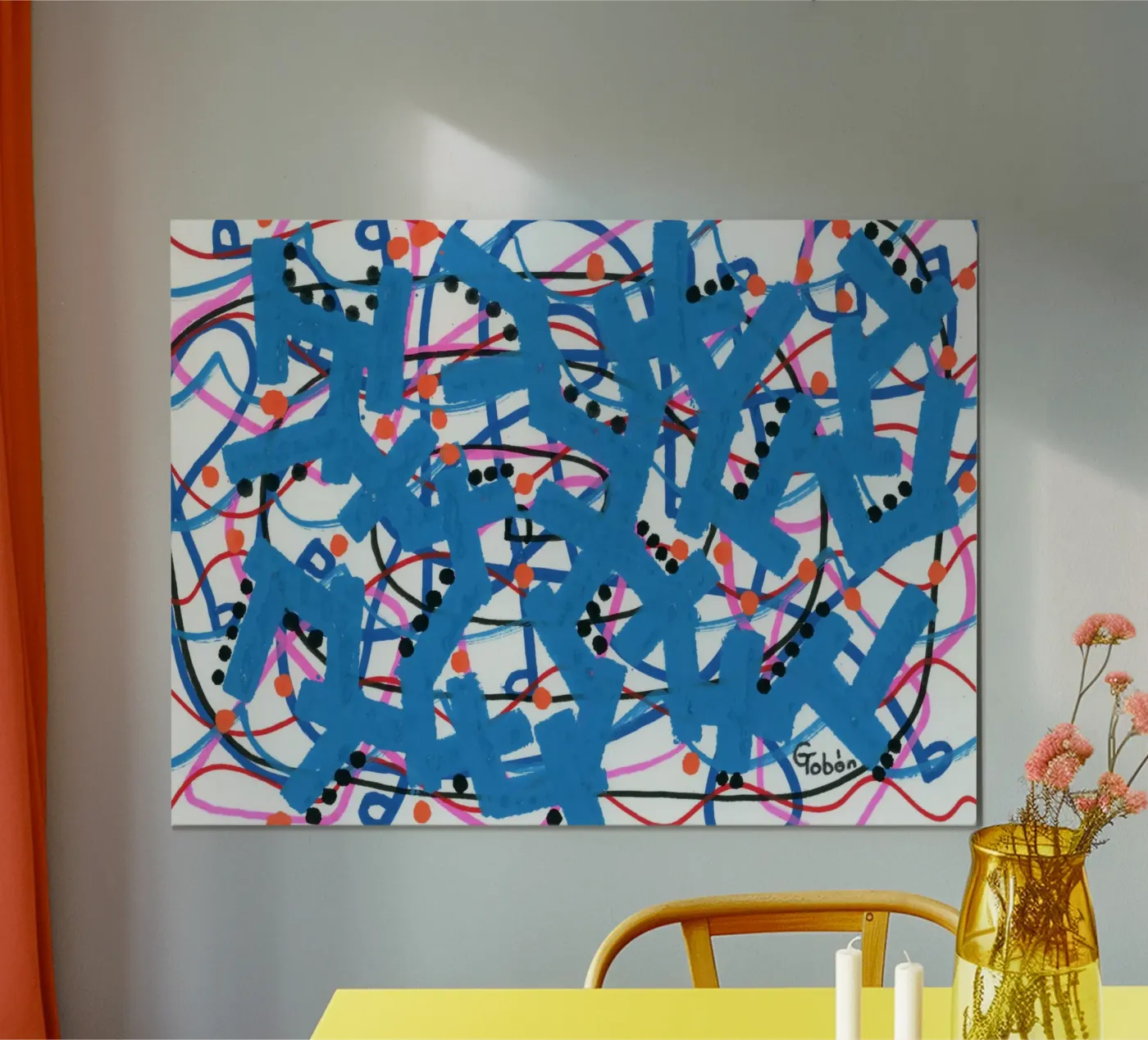 Blauw koraal poster van gtobonart