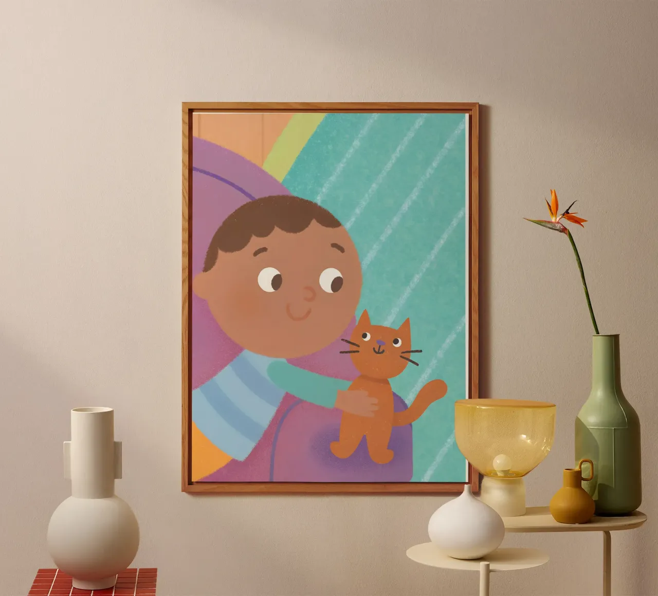 Bambini e gatti alluminio dibond da LOYAL SHOP