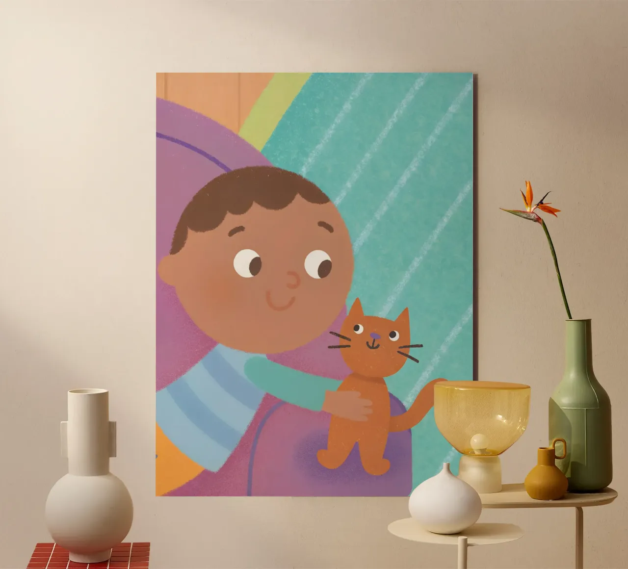 Bambini e gatti alluminio dibond da LOYAL SHOP