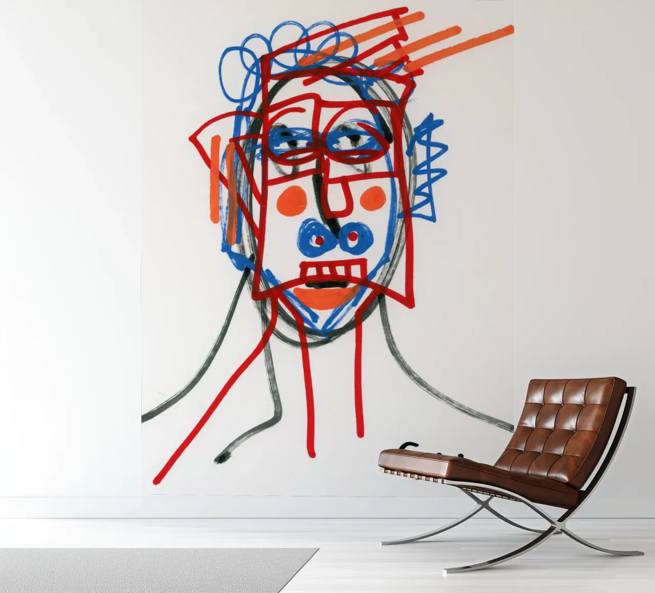 Gezicht lagen fotobehang van gtobonart