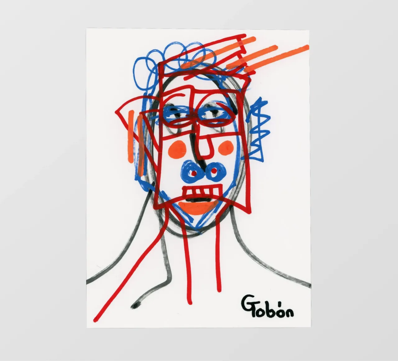 Gezicht lagen fotobehang van gtobonart