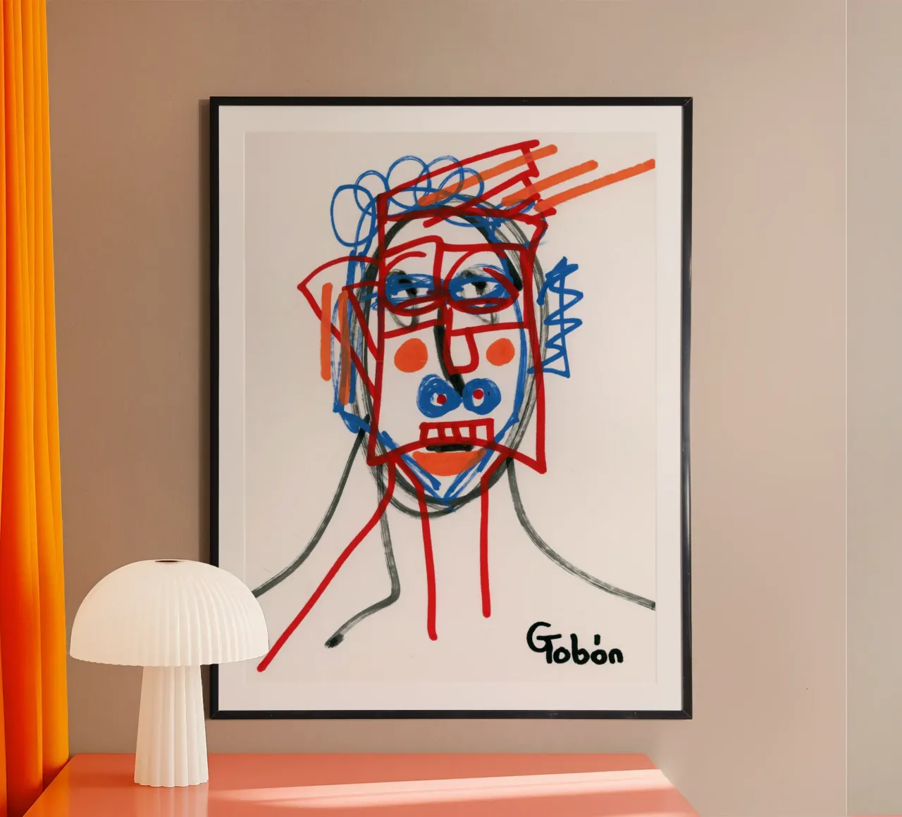 Strati del viso poster con telaio in alluminio da gtobonart