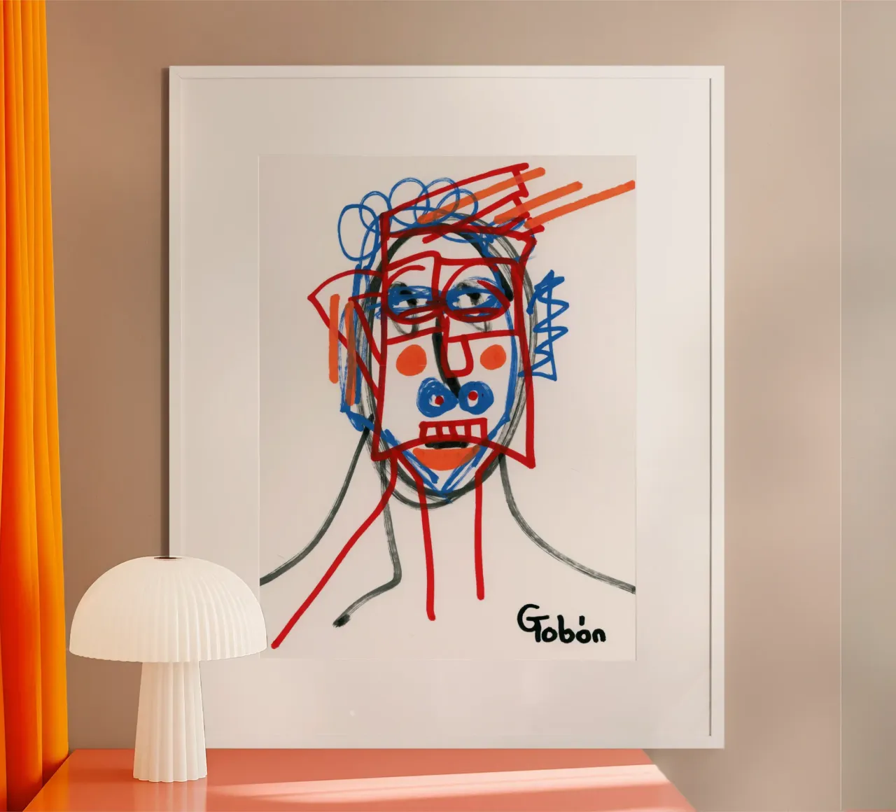 Strati del viso poster con telaio in alluminio da gtobonart