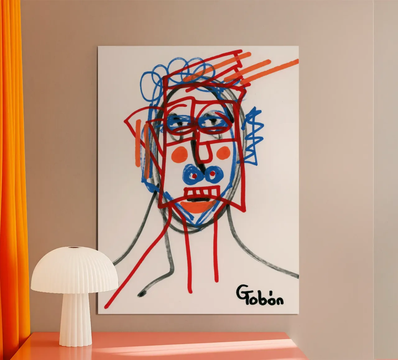 Strati del viso poster con telaio in alluminio da gtobonart