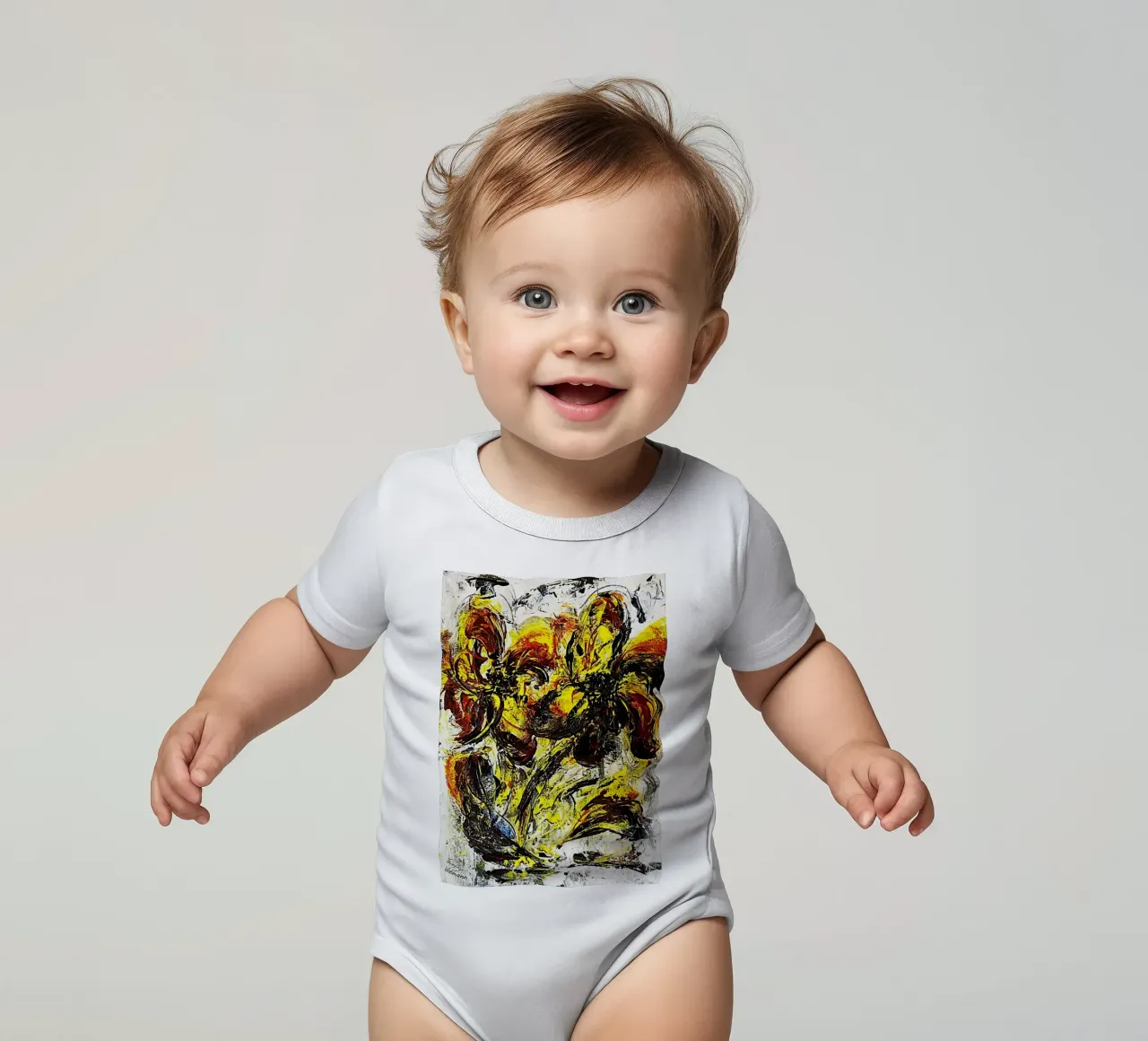 FIORI DANZANTI. body neonato maniche corte da Little treasures for your home