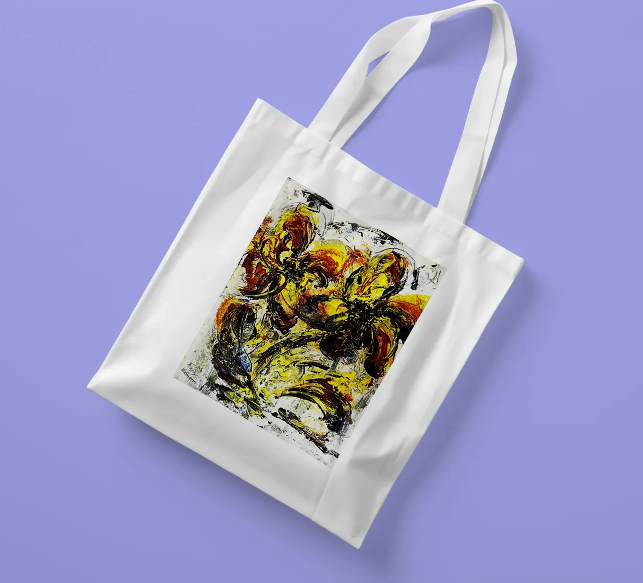 FIORI DANZANTI. borsa in juta da Little treasures for your home