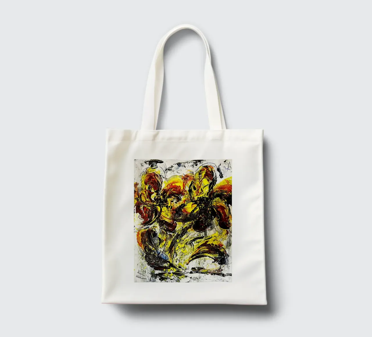 FIORI DANZANTI. borsa in juta da Little treasures for your home