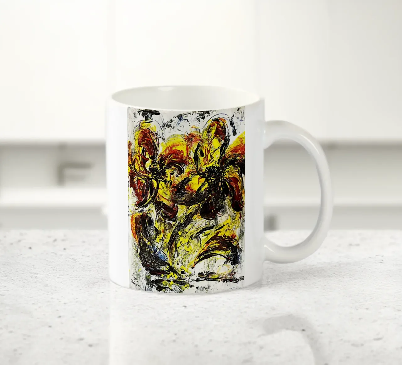 FIORI DANZANTI. tazza in ceramica da Little treasures for your home