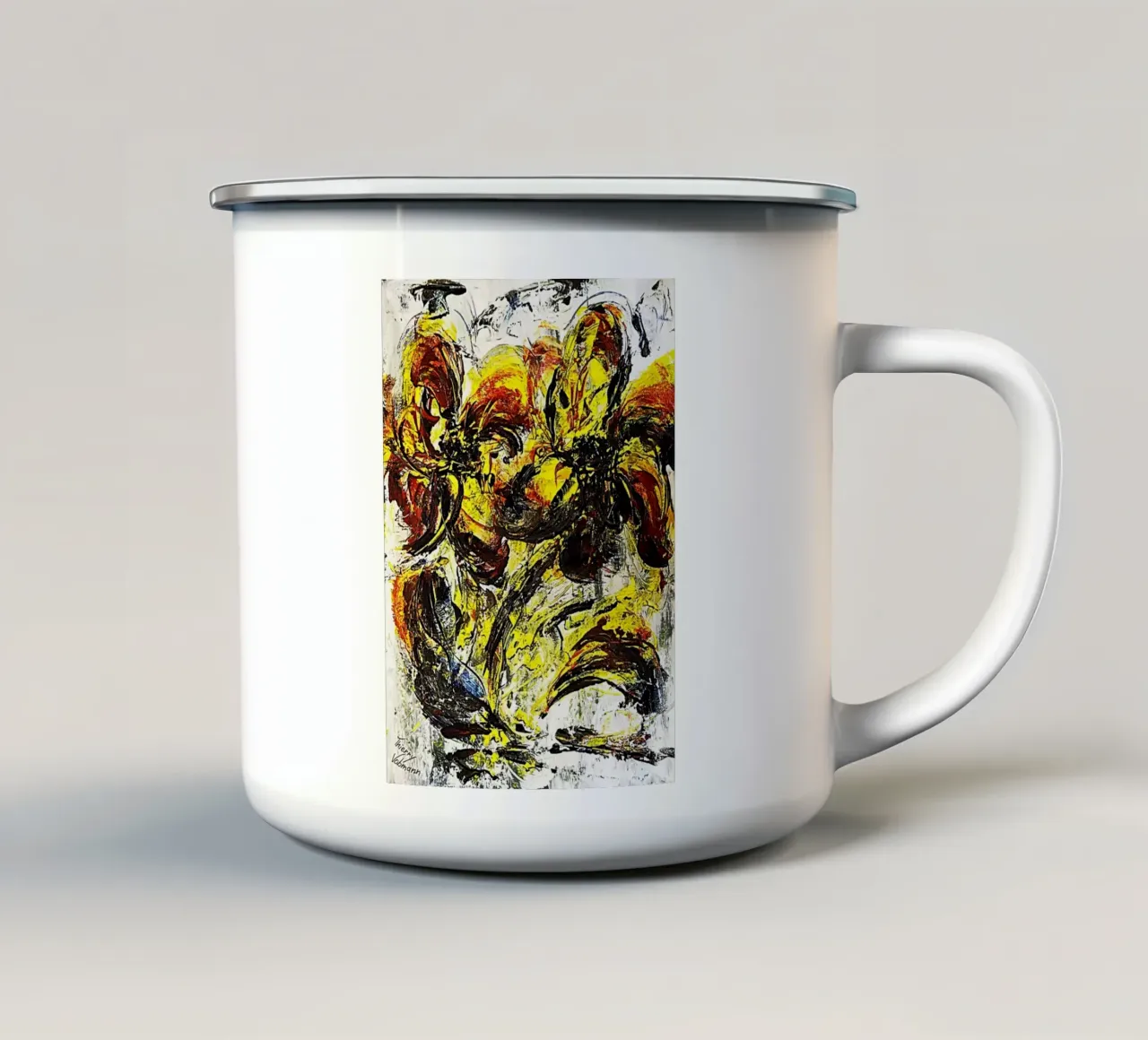 FIORI DANZANTI. tazza in smalto da Little treasures for your home