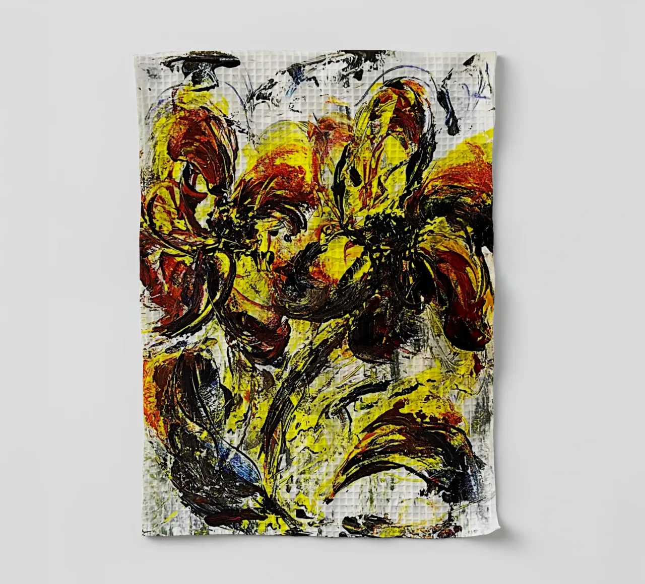 FIORI DANZANTI. canovaccio da cucina da Little treasures for your home