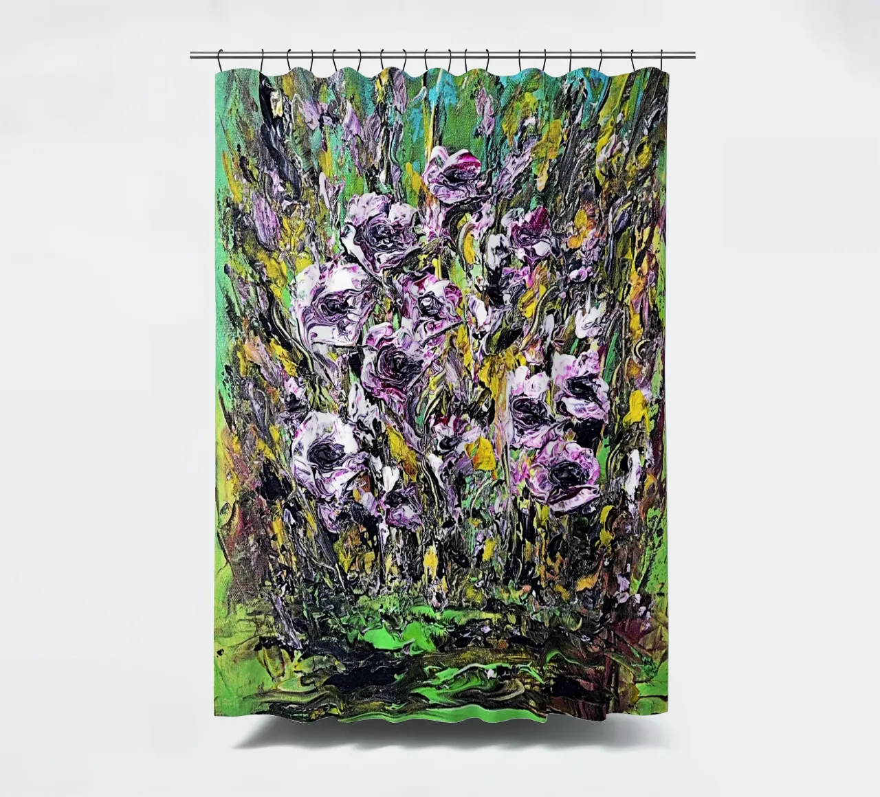 FIORI IN RIVA AL FIUME. tenda da doccia da Little treasures for your home