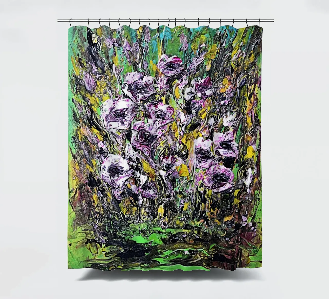 FIORI IN RIVA AL FIUME. tenda da doccia da Little treasures for your home