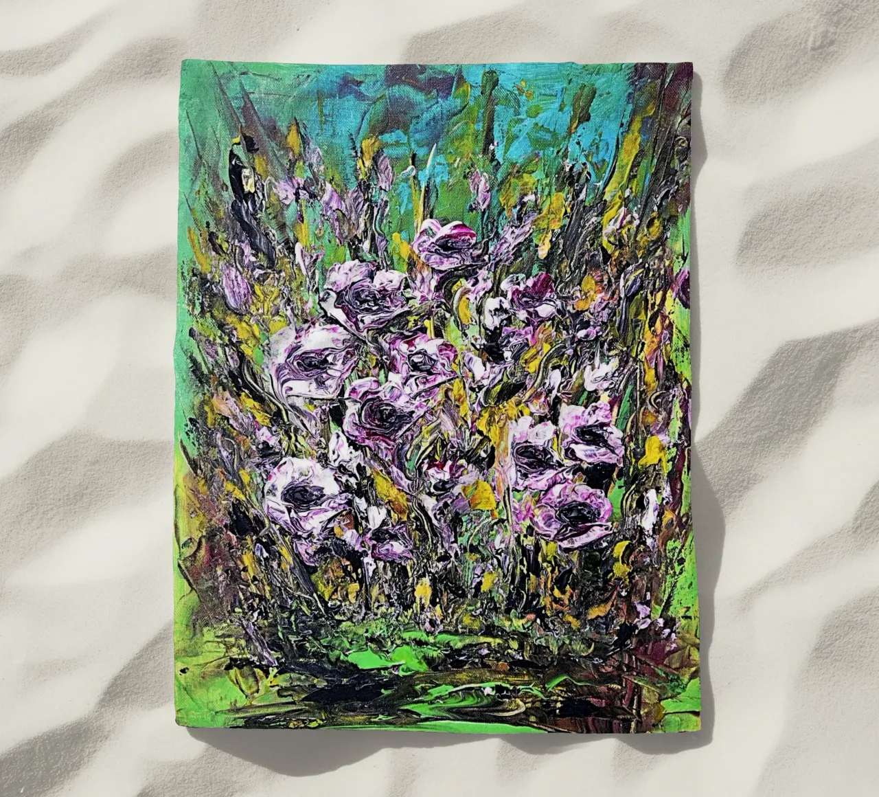 FIORI IN RIVA AL FIUME. telo mare da Little treasures for your home