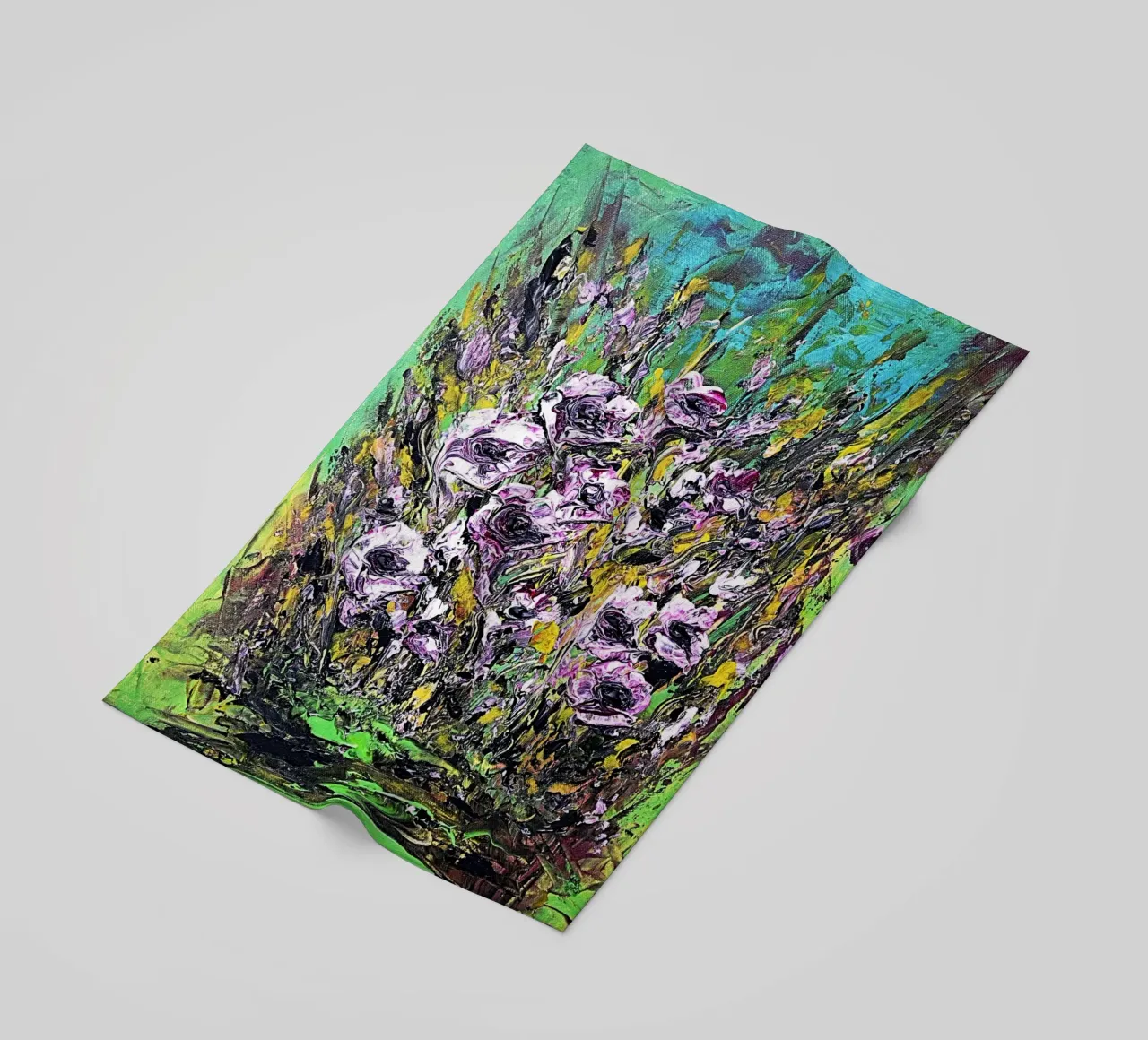 FIORI IN RIVA AL FIUME. telo mare da Little treasures for your home