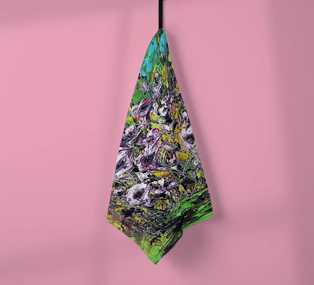 FIORI IN RIVA AL FIUME. canovaccio da cucina da Little treasures for your home