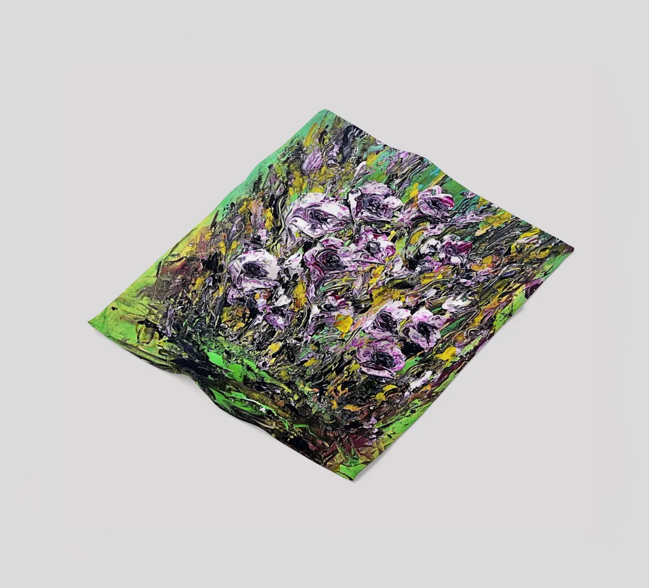 FIORI IN RIVA AL FIUME. coperta in pile da Little treasures for your home