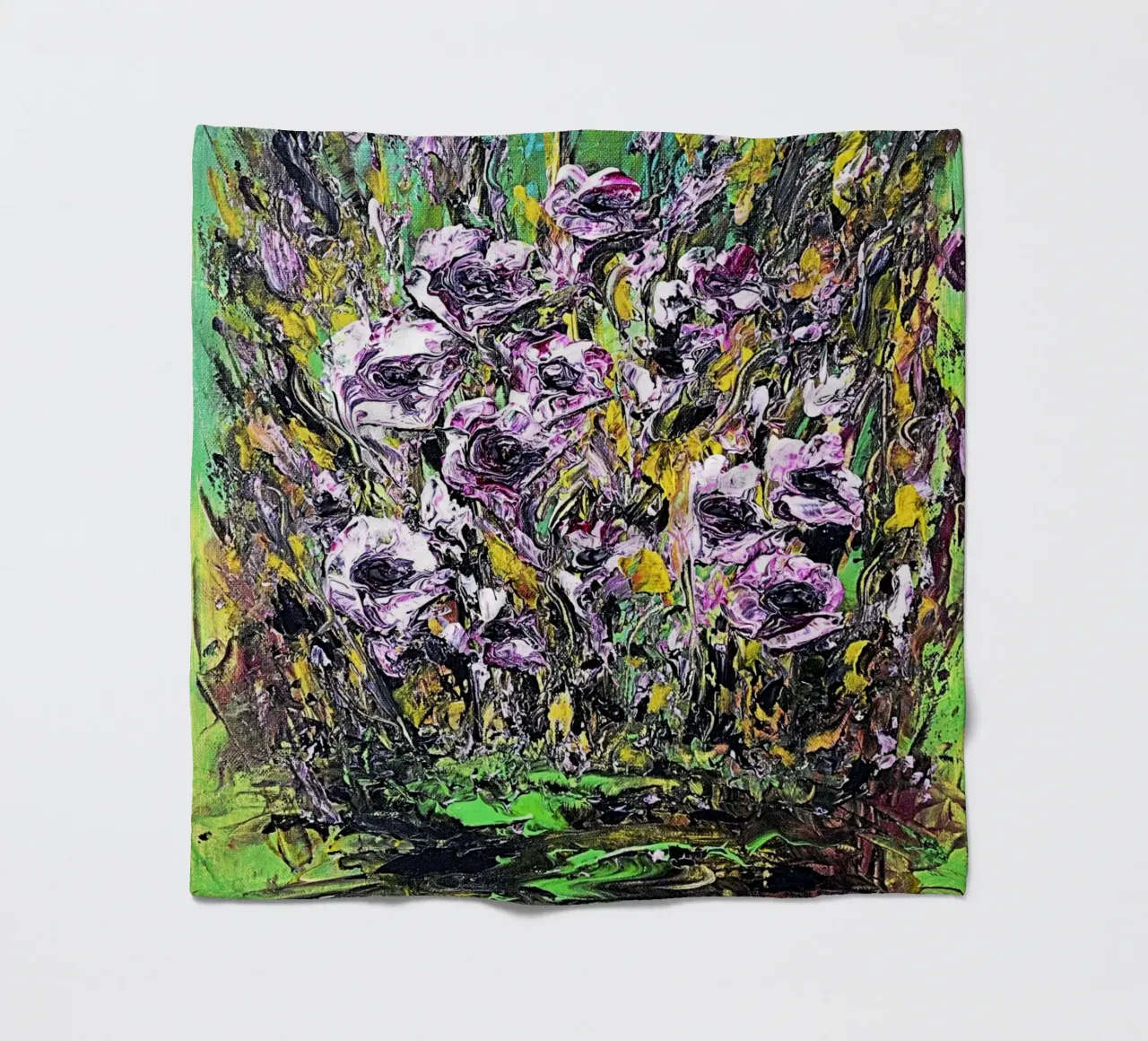 FIORI IN RIVA AL FIUME. coperta in pile da Little treasures for your home