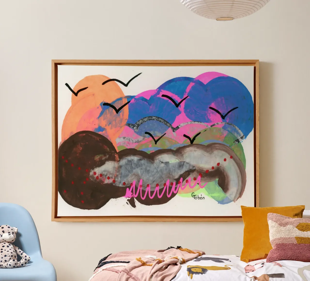 Clouds canvas with Floater frame by gtobonart