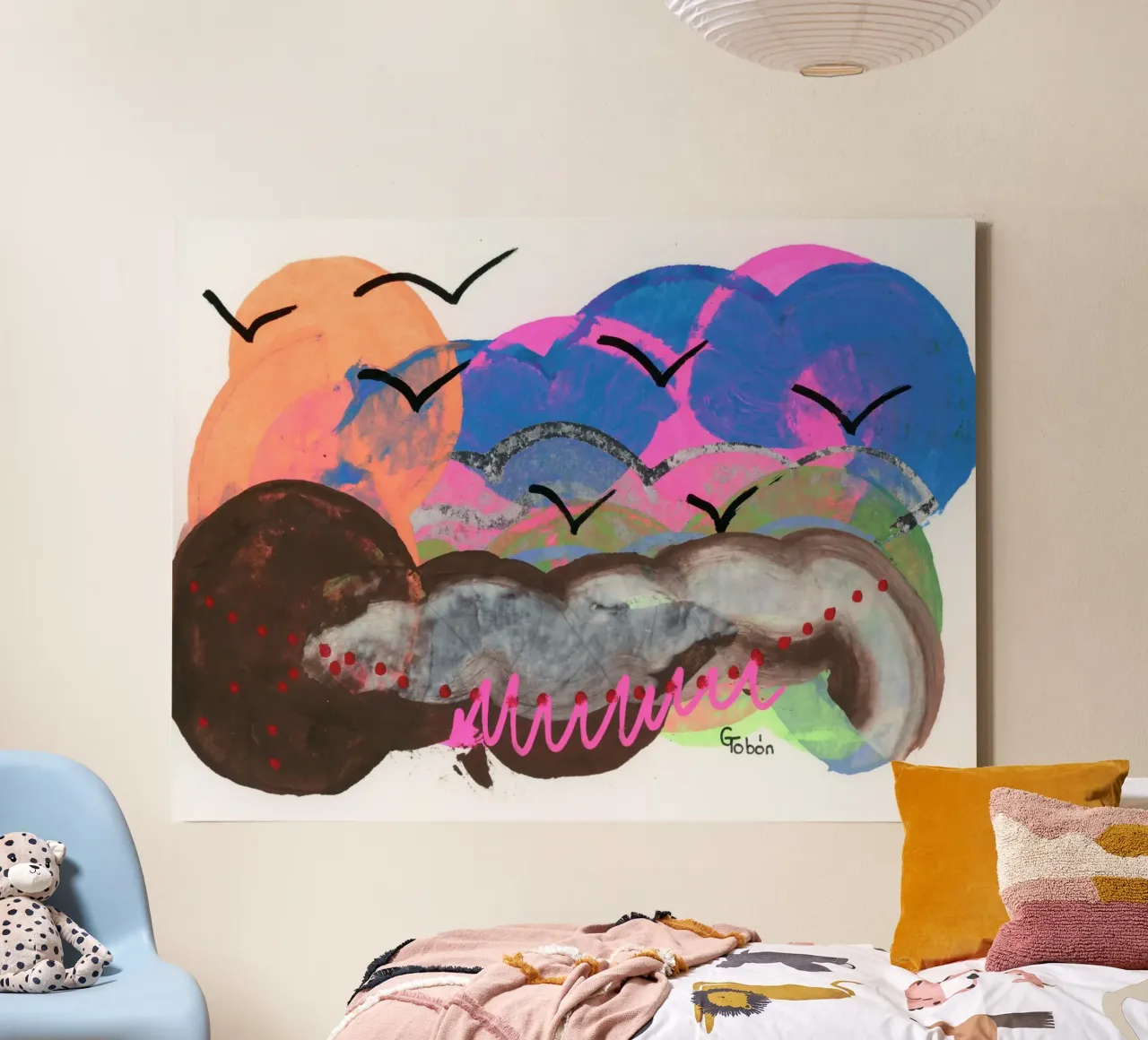 Clouds canvas with Floater frame by gtobonart