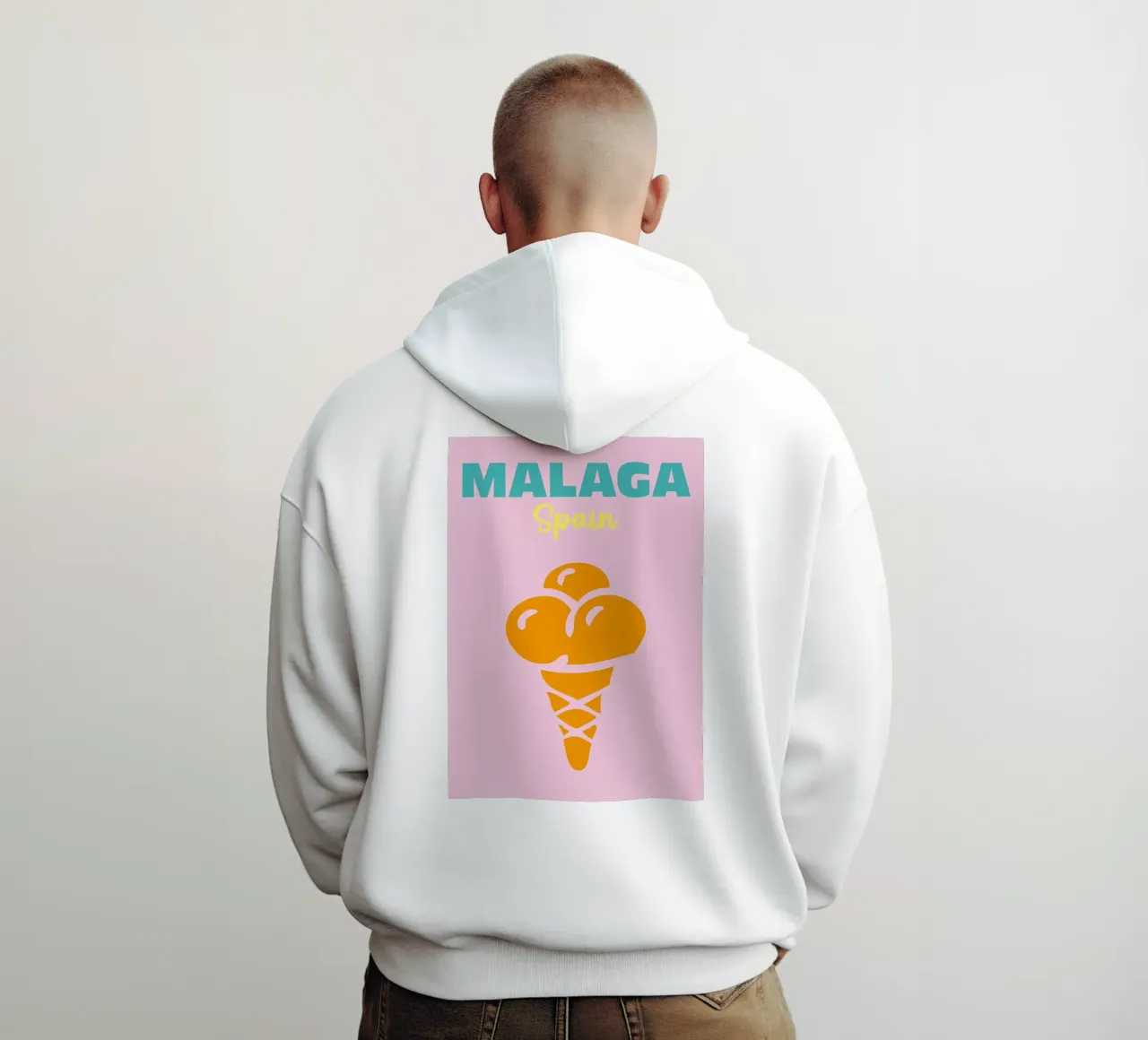 Malaga, Spagna felpa con cappuccio da Colorful Homes