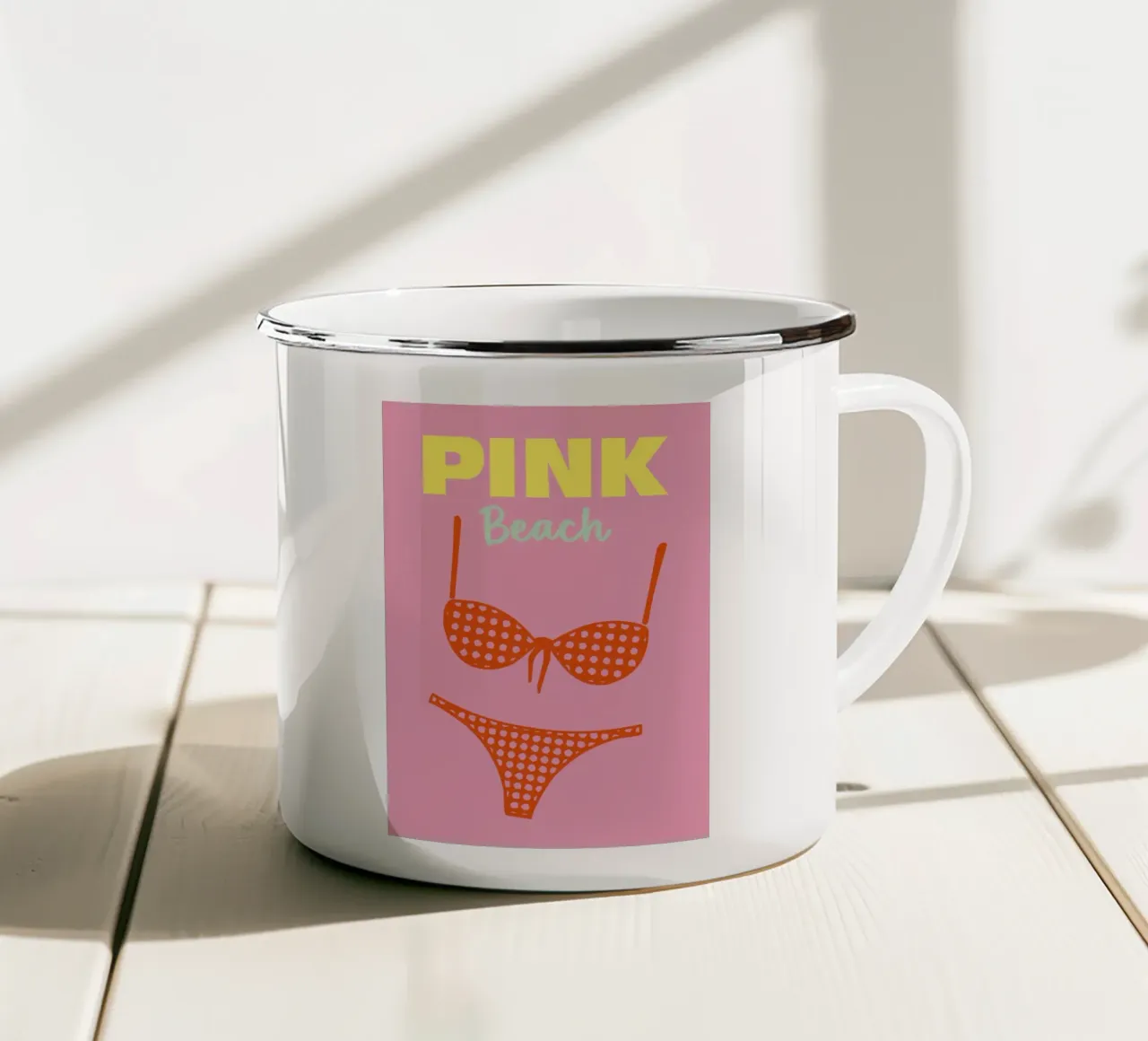 Spiaggia Rosa tazza in smalto da Colorful Homes