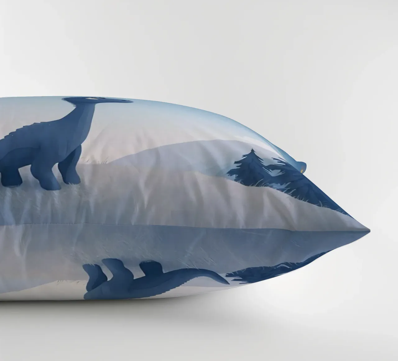 Un simpatico dinosauro blu osserva la pioggia di meteoriti cuscino da DesignDoodle