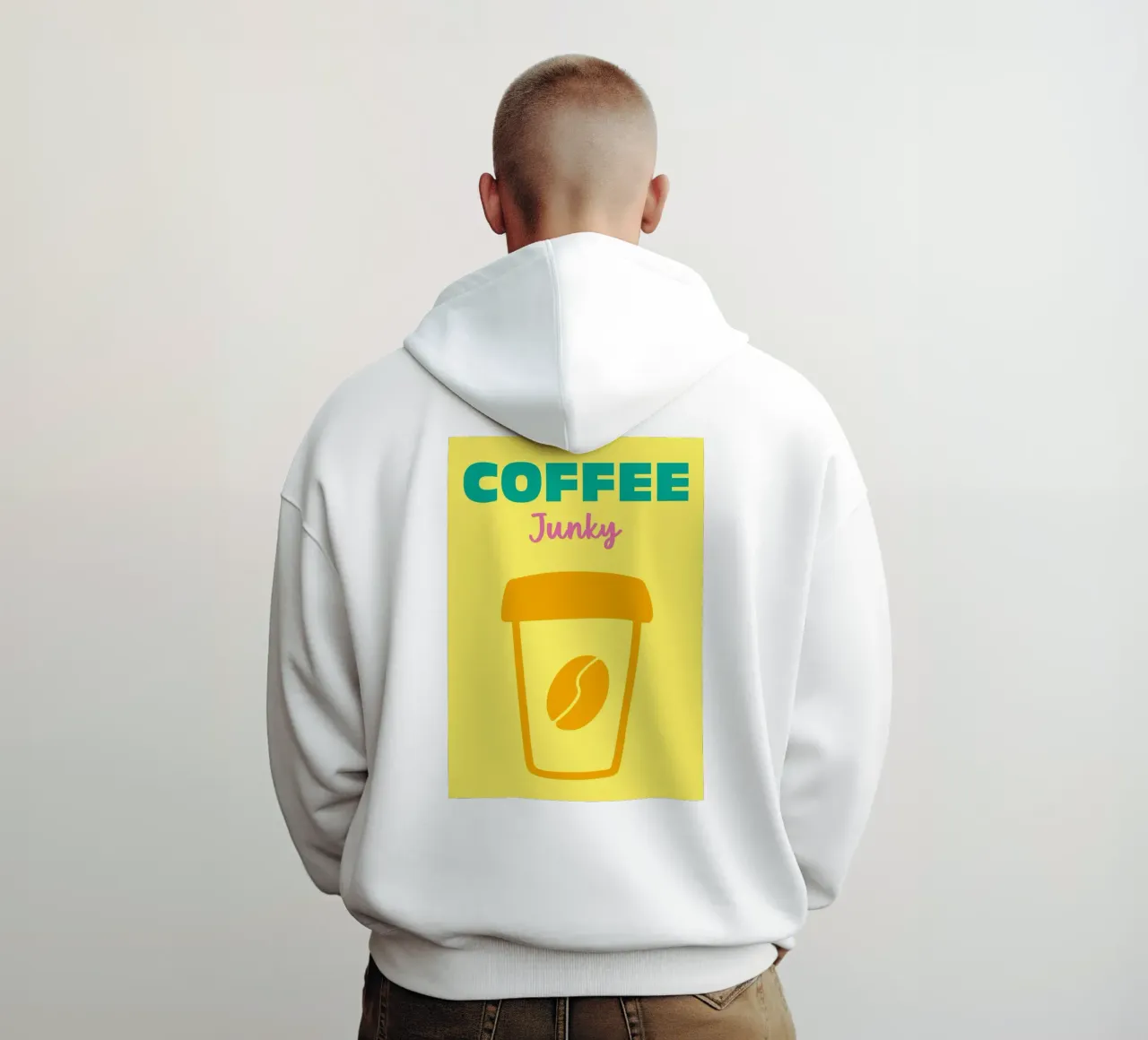 Caffè Junky felpa con cappuccio da Colorful Homes