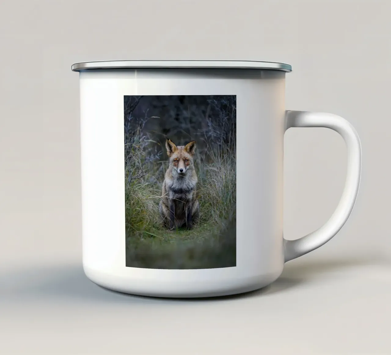 Volpe rossa tazza in smalto da Tom's Wildlife