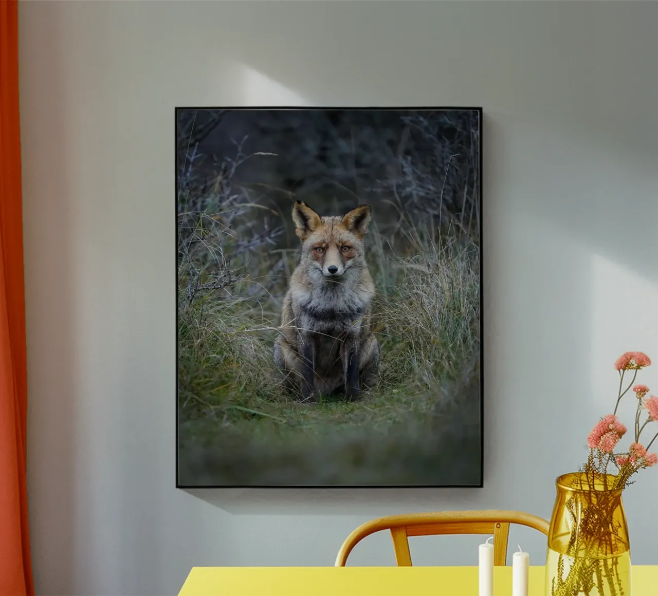 Rode vos acryl van Tom's Wildlife