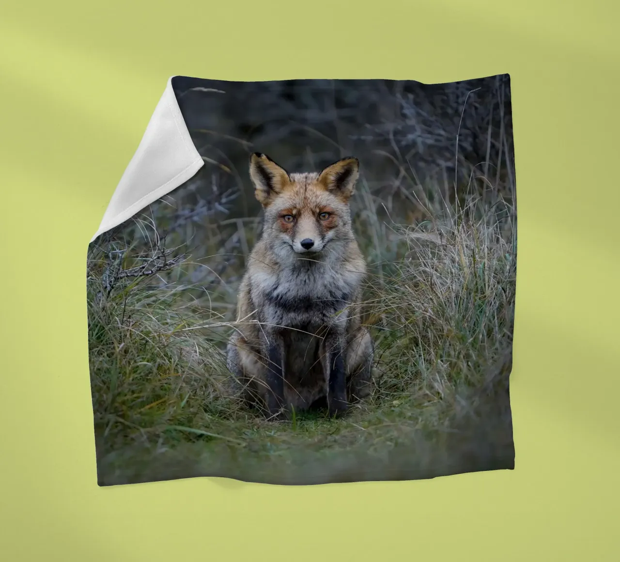 Rode vos fleecedeken van Tom's Wildlife