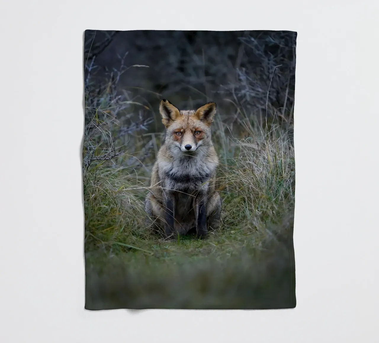 Rode vos fleecedeken van Tom's Wildlife