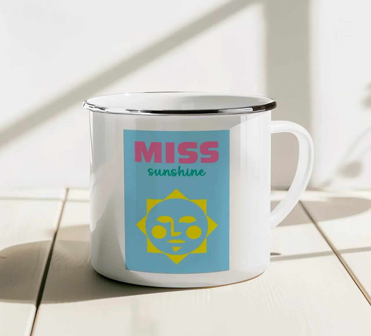 Miss Sunshine tazza in smalto da Colorful Homes