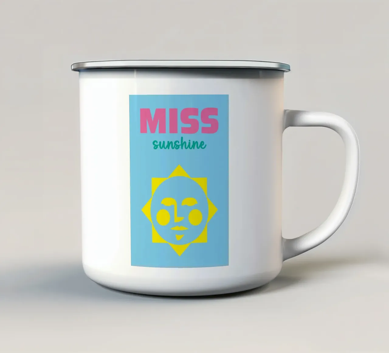 Miss Sunshine tazza in smalto da Colorful Homes